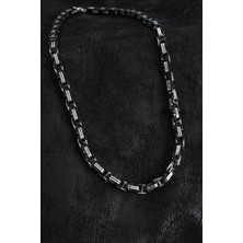 Pazarcan Çelik Kral Zincir Model Gümüş Renk Erkek Kolye