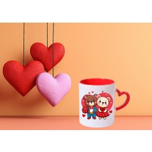 Aşk Temalı Sevimli Ayıcık Kupa ☕❤️
