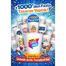 SBStrend Firmaya Kişiye Özel Logo Tasarım Tek Kullanımlık 7 Oz 500 Adet Karton Bardak