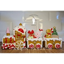 Tarçın Tasarım Kurabiye Adam Biblo/dekor,kurabiye Tren Set,gingerman,sunum,yeni Yıl (Handmade)