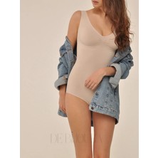 Ixoman Kadın Gen Askılı Çıtçıtlı Body Korse - Bel, Göbek Sıkılaştırıcı 2 Beden Küçülten Korse