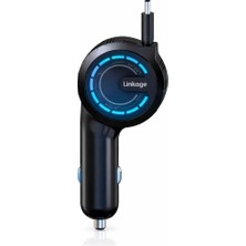 Linkage Lnc-04 60W 3A Pd Hızlı Araç Şarjı Type-C Makaralı Kablo Araç Içi Şarj Soketi