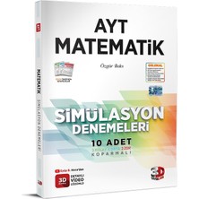 3D Yayınları AYT Matematik Simülasyon Denemeleri 10'lu Set 2025 Üniversite Hazırlık Sınavı