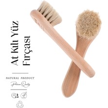 Fleur & Fume %100 Doğal At Kılı Yüz Fırçası(Saklama Kesesi Hediyeli)