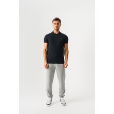 Piero Perla Polo Yaka Slim Fit Kısa Kollu Erkek Siyah T-Shirt