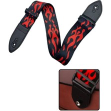 SR-11RD Gitar Omuz Askısı Siyah-Kırmızı Renk Desenli Uzunluk 90-143 cm