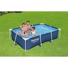 Steel Pro Frame Pool, Pompasız 259 x 170 x 61 Cm, Koyu Mavi, Kare