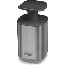 Joseph Presto Paslanmaz Çelik Hijyenik Easy-Push Sıvı Sabunluk, Geniş Pompalı, Tek Boy, Paslanmaz Çelik/gri