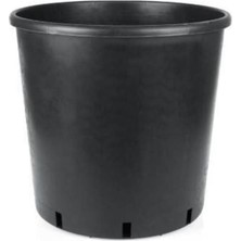 Saksısı 2 Adet 30X30 cm 18,5 Lt Plastik Saksı Siyah Üretim Saksı Bitki Saksısı