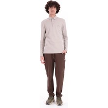 Piero Perla Regular Fit Penye Interlok Jakar Yakalı Uzun Kollu Polo Erkek Taş T-Shirt