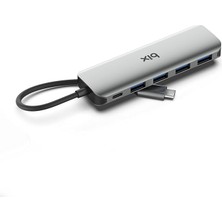 BX07HB Type-C Pd 4 Portlu USB 3.0 Dönüştürücü Hub Çoklayıcı Adaptör