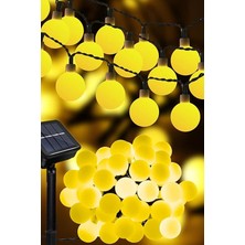 Home Solar String Dış Mekan 50 LED 7 Metre Güneş Işığı Dış Mekan Su Geçirmez Kristal Küre Işıklar 8 Aydınlatma Modu, Dış Bahçe Avlu Ev Partisi Dekoru Için Güneş Enerjili Veranda Işıkları