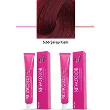 Aydogan's 2 Li Set Premium 5.66 Şarap Kızılı - Kalıcı Krem Saç Boyası 2 x 50 G Tüp