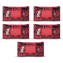 Aydogan's 5 Paket Red Rose Islak Havlu Mendil 90 Adet Kapaklı Gül Kokulu