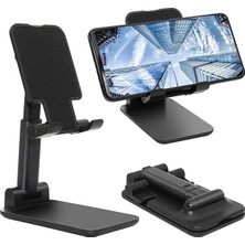 Cep Telefonu Standı, Katlanır Masaüstü Telefon Standı, Açı Yüksekliği Ayarlanabilir Cep Telefonu Tutacağı, Masa, Ofis, Tablet Standı Tüm Telefonlarla Uyumlu 10-25 cm Cep Telefonu/tablet