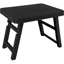 Katlanır Kamp Masası | Portatif ve Taşınabilir Piknik, Balkon, Bahçe, Plaj ve Mangal Masası – Katlanabilir Pratik Sehpa (Siyah, Küçük)