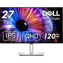 Ultrasharp Monitör 27 Inç 2560X1440 Qhd, IPS Black Technology 16:9 5ms 120Hz 2xdp HDMI Type-C 2 x Thunderbolttm 4 Port Antı-Glare Heıght Tılt Swıvel Pıvot Vesa Hub, U2724DE