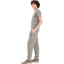Piero Perla Premium Double-Face İnterlok Slim Fit Taş Eşofman Altı