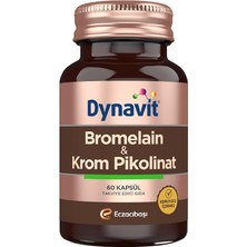 Bromelain (Ananas Ekstresi)&krom Pikolinat 60 Bitkisel Kapsül - Ödem Atımı&diyetisyen Önerisi - 500 Mg (1200 Gdu) BROMELAIN&200 Mcg Krom