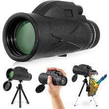 Teleskop, 80X100 Full Hd Yüksek Çözünürlük, 10 Km Görüş Mesafesi, 52 mm Objektif Lens, Gece Görüş Destekli, Tripod ve Telefon Tutuculu, Taşıma Çantalı Profesyonel Monoküler Dürbün