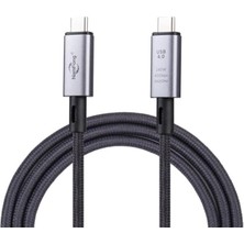 1mt USB 4.0 240W Thunderbolt Type-C To Type-C Şarj, Data ve 8k 60Hz Görüntü Aktarım Kablosu