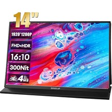 Z14 Lite Pro 14'' Fhd+Hdr 1920X1200 60Hz Ads-Ips Panel Type-C Ultra Ince, Dokunmatik Taşınabilir Monitör (ZL-Z14-LITE-PRO)