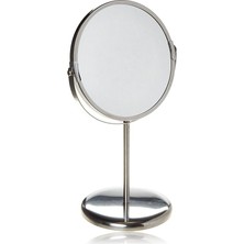 Trensum Ayaklı Kozmetik Aynası, Çift Taraflı, Büyütmeli, Paslanmaz Çelik Çerçeve