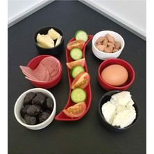 Aydogan's 7 Parça Kahvaltı Seti Sosluk Iftariyelik Çerezlik Kırılmaz Melamin Çap 7 cm