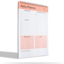 Planlayıcı Defter, Yapılacaklar Listesi Not Defteri, Spiral Defter, Kontrol Listesi, Iş Için Defterler, Kişisel Düzenleyici Not Defteri, Günlük Görev Defteri (Ingilizce) (Turuncu)
