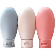 Çok Amaçlı Iskandinav Tarz 3'lü Doldurulabilir Çantalı Seyahat Tipi Şişe Seti/boş Krem Paketi