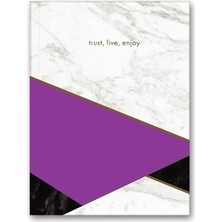 Color Mermer Mini Defter Çizgili Mor