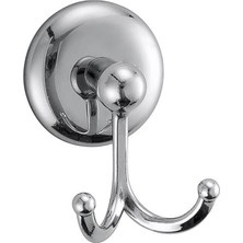 Vidalı Askılık Banyo Tuvalet Lavabo Havlu Bornoz Askısı Çatal Ikili Metal Askı Krom