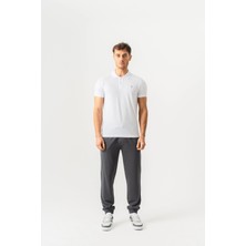 Piero Perla Polo Yaka Slim Fit Kısa Kollu Erkek Beyaz T-Shirt