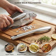 Eşya Dünyası Paslanmaz Çelik Balık Pulu Temizleme Aparatı - Profesyonel Balık Kazıyıcı