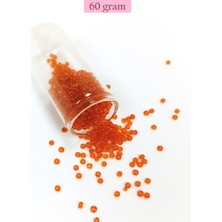 Aydogan's Dökme Cam Kum Boncuk (8/0) 3 mm - 60 Gram - Şeffaf Turuncu - BNC206