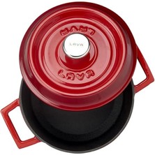 Döküm Yuvarlak Tencere, Trendy, 16CM, Kırmızı