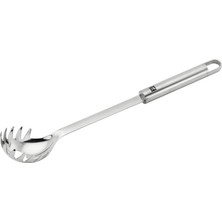 Pro Makarna Kepçesi, Metalik Gri, 18/10 Paslanmaz Çelik, 33 cm