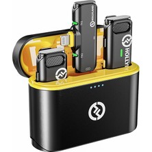 Hollyland Lark C1 iPhone Için Kablosuz Yaka Mikrofonu, Mfi Sertifikalı, Tak ve Çalıştır, 200M Iletim ile Gürültü Önleyici Yaka Mikrofonu, 32H Çalışma Süresi, Iphone, iPad ile Uyumlu, Siyah