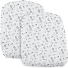 Çarşaf Crib Set Iki Parça Baby Hug Grey Sheep