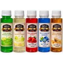 Arya Coffee Yeşil Elma - Lime - Çilek- Blue Curaçao - Irish Cream Şurupları 5 x 100ML