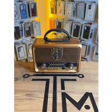 Avcı Teknoloji Market Vintage Stil Radyo Bluetooth Fm Am Sw USB Tf Kart Destekli Hoparlör