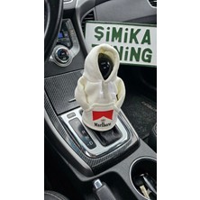 Marlboro Baskılı Otomobil Vites Poları - Hoodie Vites Topuz Kıyafeti - Polar Vites Topuzu Kılıfı