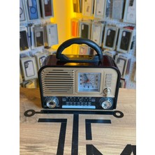 Avcı Teknoloji Market Saatli Nostaljik Radyo Bluetooth Fm Am Sw USB Tf Kart Destekli Hoparlör