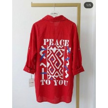 See More Italyan Keten Tunik Gömlek Kimono