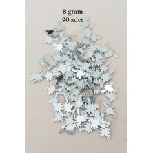 Aydogan's Oya Abiye Bileklik Kolye Pleksi Metalik Plastik Pul Gümüş Renk 8 Gram 90 Adet - BNC506