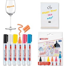 95 Cam Kalemi - Yuvarlak Uç - 1,5-3mm - 6'lı Set Karışık Renkler