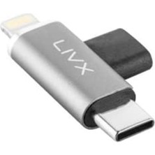 Type C To Lightning/type C Şarj ve 5gbps Veri Aktarımı iPhone Yuva Çevirici Dönüştürücü Otg Adaptör Otgbt