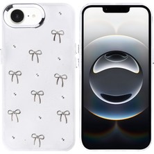 Ecruz iPhone 17E Kılıf Airbag Tasarımlı Simli Şeffaf Zore Kutup Kapak - Fiyonk