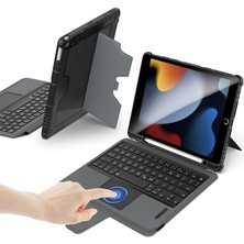 iPad 9. Nesil Klavye Kılıfı 10,2 Inç (10,2 Inç) Ped Ile, Çıkarılabilir Destek Standı, Kalem Tutucu, Sürgülü Kamera Kapağı iPad 7./8./9. Nesil ile Uyumlu Klavye (Siyah)
