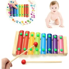 Ahşap Selefon 8 Nota 8 Ton 25 cm 8 Tuşlu